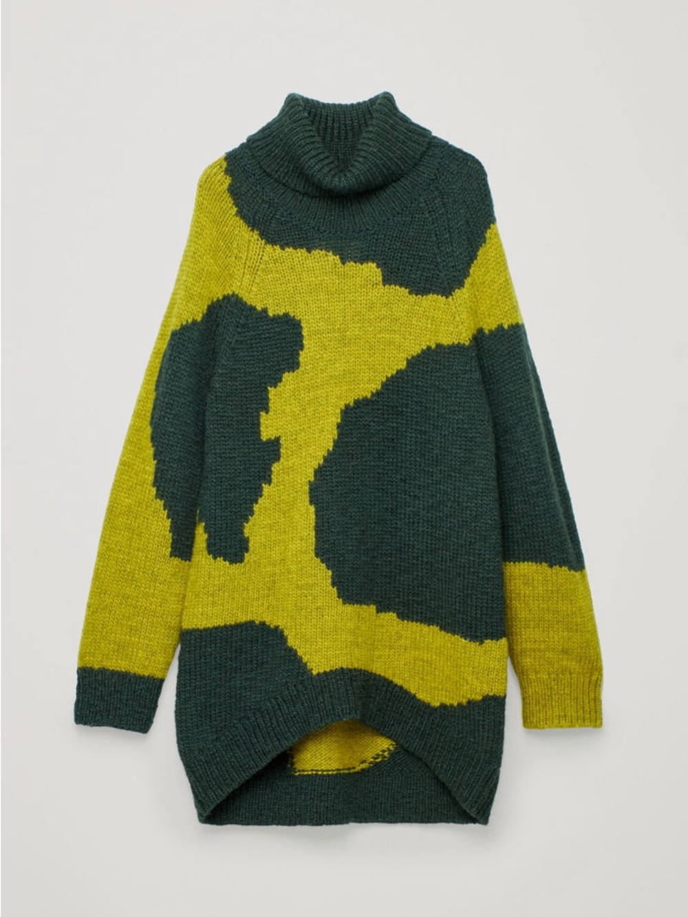 COS Intarsia Wool Roll Neck Jumper